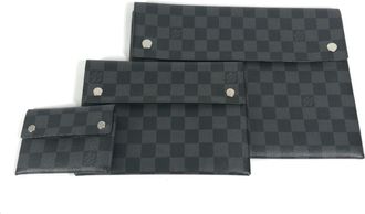 Louis Vuitton Black Damier Graphite Canvas Clutch Bag Pouch (Pre-Owned)