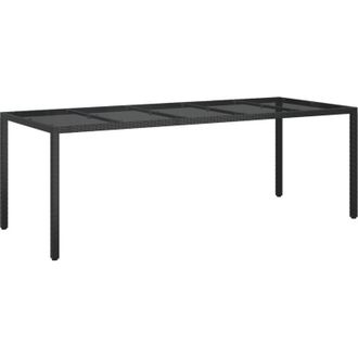 vidaXL Mesa De Comedor De Jard&iacute;n Negro Puro 250 X 100 X 75 Cm Vidaxl
