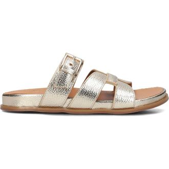 Stefano Lauran Schoenen, Dames, Geel, 41 EU, Gouden Zomer Slippers Stijlvol Comfort
