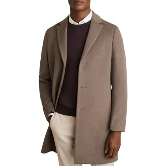 Reiss Clarke Overcoat in Mouse Melange at Nordstrom Rack, Size Xx-Large