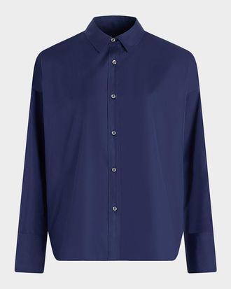 C&acirc;llas Milano Sirene Poplin Silk Scarf-Back Shirt