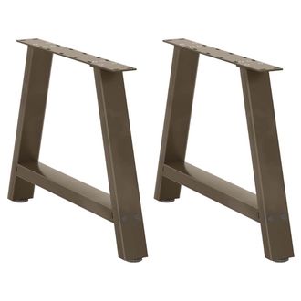 vidaXL Patas Para Mesa De Centro En Forma De A (2 Unidades, 60 X 42-43 Cm, Acero) Vidaxl