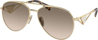 Prada PR 73ZS Asian Fit ZVN3D0 Womens Sunglasses Gold Size 58