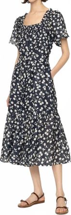 Sea New York Short Sleeve Midi Dress In Cherie Print