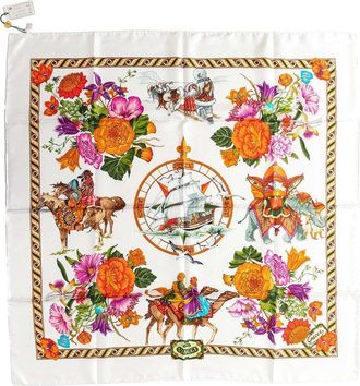 Gucci Viaggi Silk Scarf - 90S (Authentic Pre-Loved)