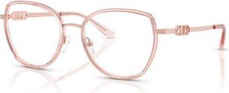 Michael Kors 53mm Round optical glasses in Pink at Nordstrom