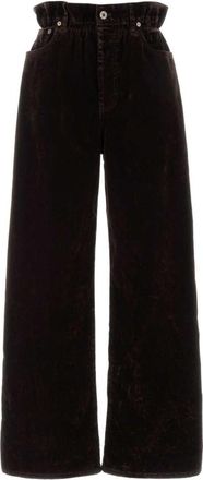 Miu Miu Brown Loose Flat Front Pants