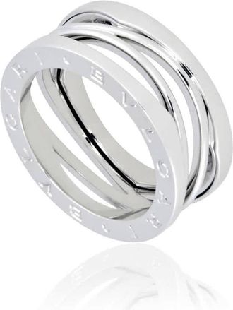 Bulgari B.zero1 3-Band Ring In 18 Kt White Gold, Brand Size 55 (US 7 1/4)