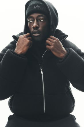Alo | Stage Sweater Puffer Top in Black, Size: Medium