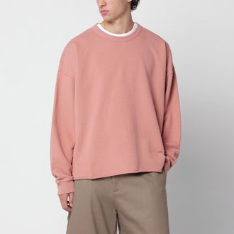 Ymc You Must Create Felpa girocollo rosa in cotone