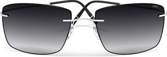 Silhouette Avior Rimless 8741/75 7210 Mens Sunglasses Silver Size 60