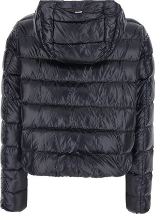 Herno Womens Short Down Jacket Black Puffer