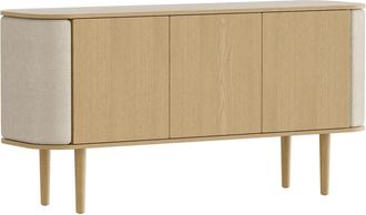 Umage Treasures Sideboard mit 3 T&uuml;ren, Eiche natur / white sands