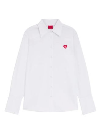 HUGO BOSS heart buttoned shirt - White