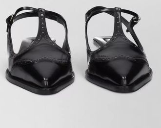 Miu Miu leather mid heel pumps