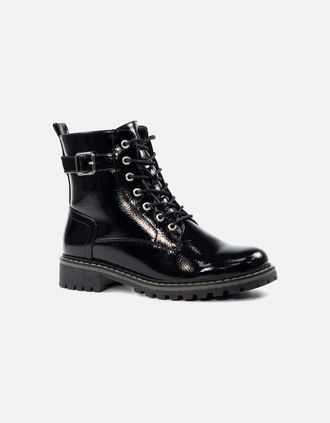 Lunar Womens Lunar Parlour Black Patent Ankle Boot GLW030