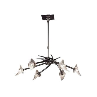 Netlighting Flavia Telescopic Pendant Black Chrome 6 Light G9 Semi Flush
