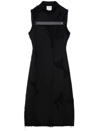 Courrèges sleeveless virgin-wool coat - Black