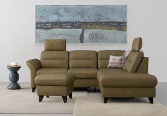 Sit&more Ecksofa »Mellum L-Form« Federkern, wahlweise mit Bettfunktion, Stauraum und Armteilfunktion
