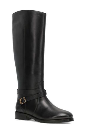 Frye Melissa Belted Knee High Riding Boot in Black at Nordstrom, Size 7.5