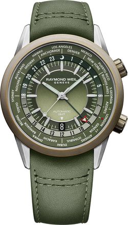 Raymond Weil Freelancer Mens Green Watch 2765-SBC-52001 Leather - One Size
