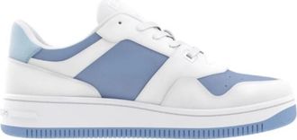 Tommy Jeans Retro Basket Stijl Leren Sneakers - Dames - Sneakers - Veelkleurig - 39 EU - Leer - Schoenen