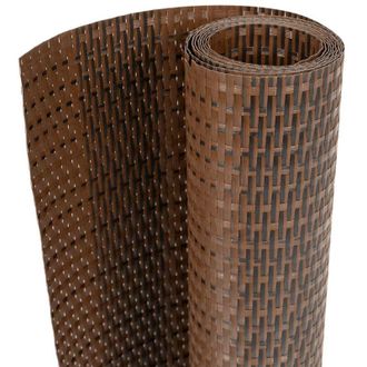 vidaXL Toldo Para Balc&oacute;n Rat&aacute;n Sint&eacute;tico Marr&oacute;n Y Negro 400x100 Cm Vidaxl