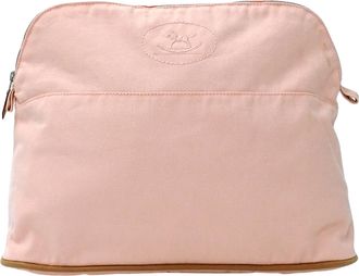 Herm&egrave;s Pink Canvas Pouch (Pre-Owned)