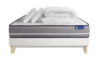 Actisom Pack colch&oacute;n blanco l&aacute;tex y espuma viscoel&aacute;stica 140 x 190