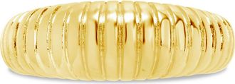 Sterling Forever Ribbed Open Bombe Ring in Gold at Nordstrom Rack