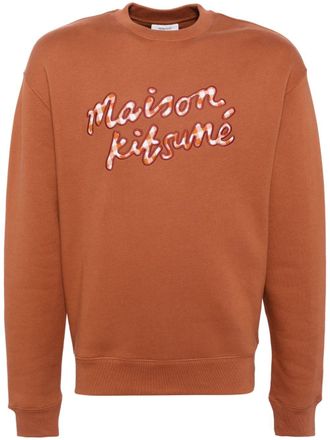 Maison Kitsuné Felpa Handwriting Gingham - Toni neutri