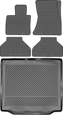OEM Juego De Alfombrillas De Goma Para Coche Y Alfombrilla Para Maletero Para Bmw X5 E70 Suv De 2007-2013