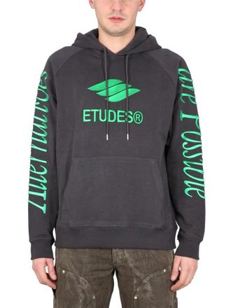 &Eacute;tudes Studio Grey Logo Embroidered Sweatshirt