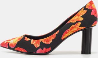 Ferragamo Multicolor Floral Canvas Badia Pumps
