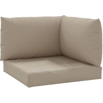 vidaXL Cojines Para Palets 3 Unidades Tela Oxford Gris Taup&eacute; Vidaxl