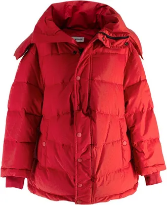 Balenciaga Red Swing Puffer Coat Size S