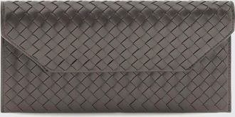 Bottega Veneta Clutch piccola in pelle di vitello con lavorazione Intrecciato e tracolla amovibile