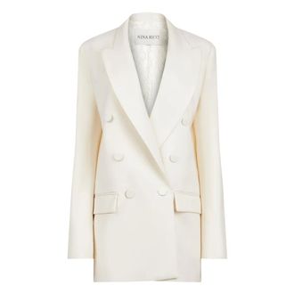 Nina Ricci Jassen, Dames, Beige, XL, Wol, Oversized Tailored Blazer