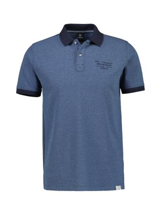 Lerros Poloshirt LERROS LERROS Poloshirt in Melange Optik, Herren, Gr. 6XL, blau (classic navy), 100% Baumwolle, ohne Ausschnitt, Shirts Poloshirt