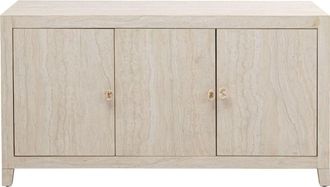 Kare Design Aparador 140 x 77 cm de MDF y m&aacute;rmol mineral crema