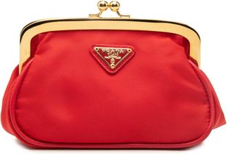 Prada Red Color Nylon Coin Purse/Coin Case (Pre-Owned)