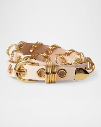 Déhanche Revenge Grommet Rivet & Rings Leather Belt