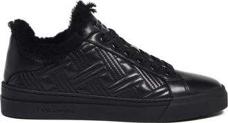 Baldinini Gevulde Nappa Leren Sneaker - Dames - Sneakers - Zwart - 40 EU - Leer - Schoenen