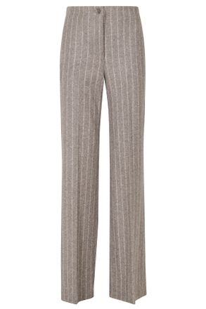 Seventy Mud Elastic Waistband Striped Virgin Wool-Blend Pants
