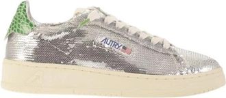Autry Dallas Low Sparkling Sneakers - Dames - Sneakers - Grijs - 36 EU - Katoen - Schoenen