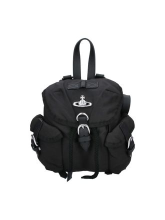 Vivienne Westwood Highland Black Fabric Leather Accent Backpack