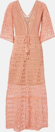 Anna Kosturova Crochet cotton midi dress