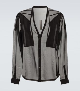 Rick Owens Camicia semitrasparente in seta