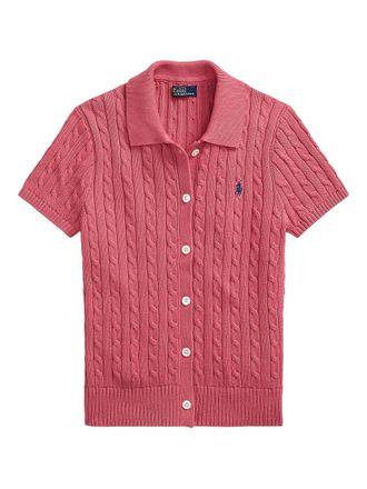 Polo Ralph Lauren cable-knit short-sleeve cardigan - Pink