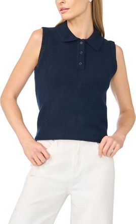 CeCe by Cynthia Steffe Polo Sweater Vest in Not So Navy at Nordstrom, Size X-Small